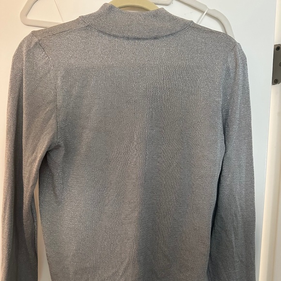 Mango Silver Quarter Zip Long Sleeved Top - Picture 5 of 5